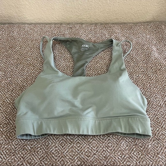AYBL Green Sage CORE SPORT BRA Sz L Bundle Of 2 Outdoor Gym Casual Gorpcore - Picture 7 of 13